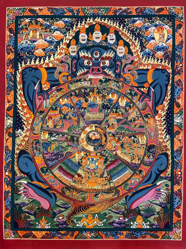 Wheel Of Life Masterpiece Thangka - Art Of Tibet
