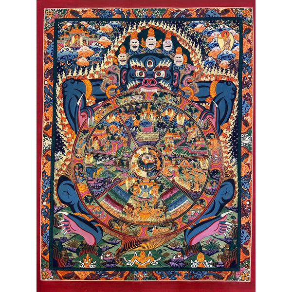 Wheel Of Life Masterpiece Thangka - Art Of Tibet