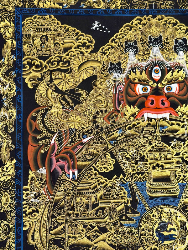 Wheel Of Life Masterpiece Thangka - Art Of Tibet