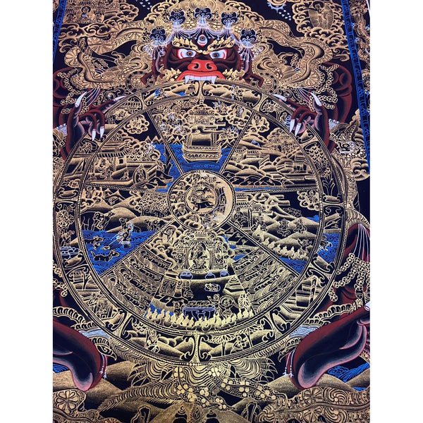 Wheel Of Life Masterpiece Thangka - Art Of Tibet