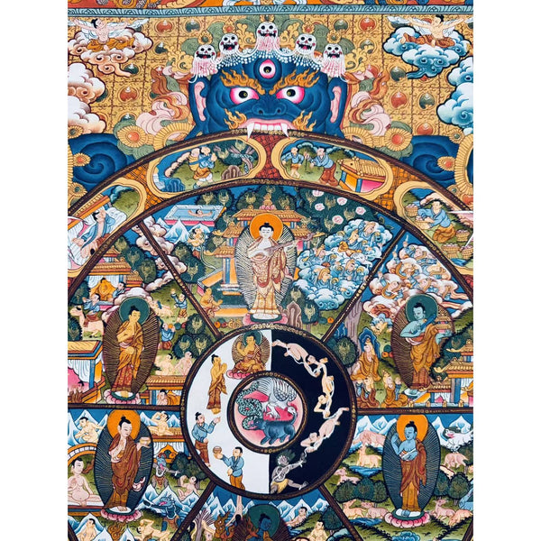 Wheel Of Life Masterpiece Thangka - Art Of Tibet