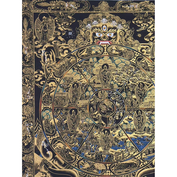 Wheel Of Life Tibetan Thangka Painting - Art Of Tibet