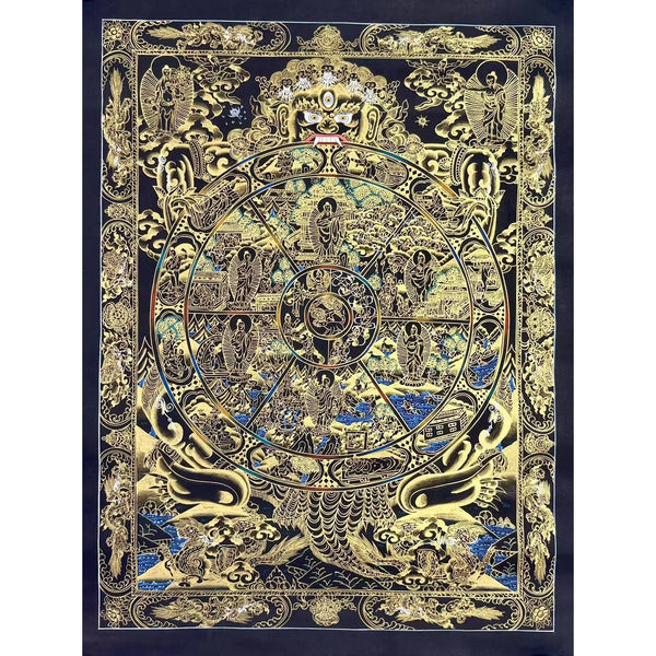 Wheel Of Life Tibetan Thangka Painting - Art Of Tibet