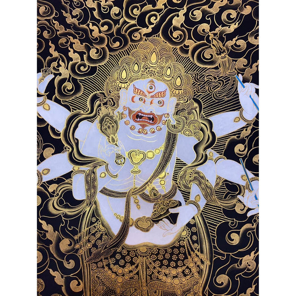 White Mahakala Thangka - Art Of Tibet