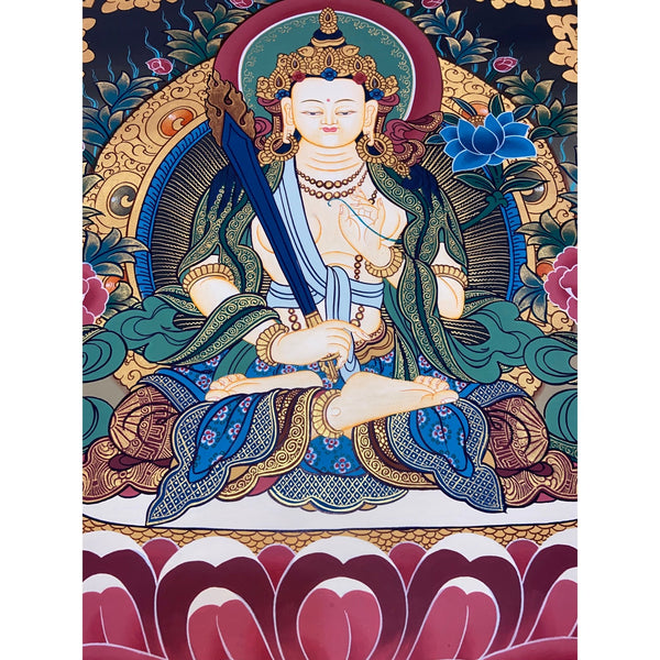 White Manjushri Thangka - Art Of Tibet
