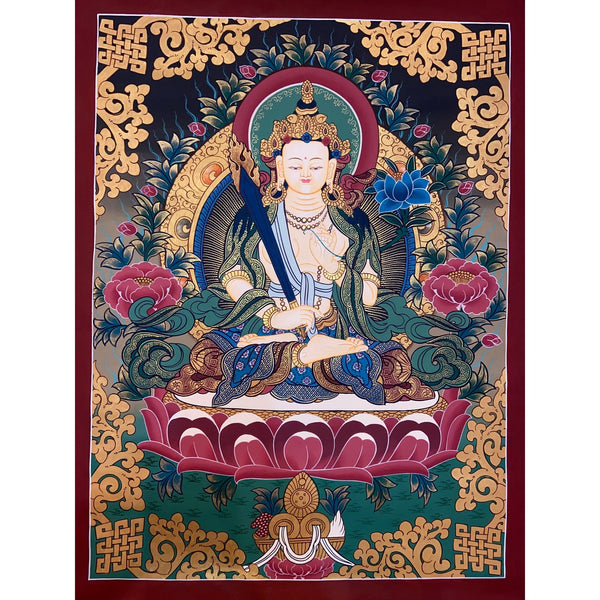 White Manjushri Thangka - Art Of Tibet