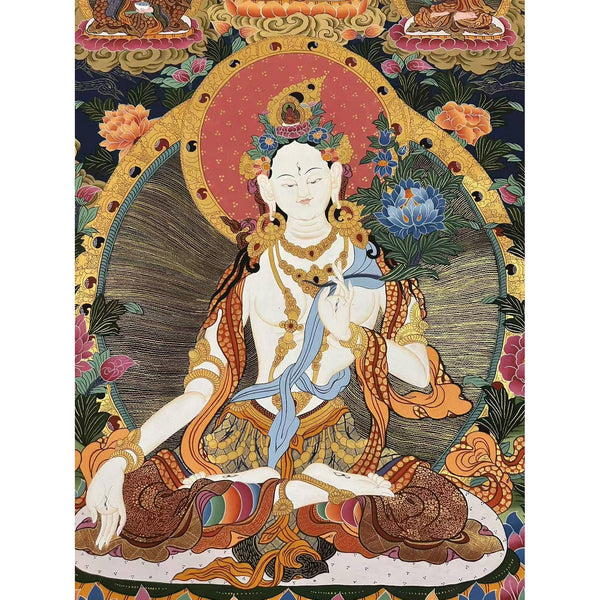 White Tara Large Thangka - Art Of Tibet
