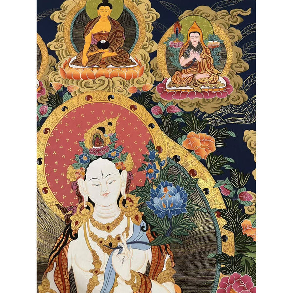 White Tara Large Thangka - Art Of Tibet
