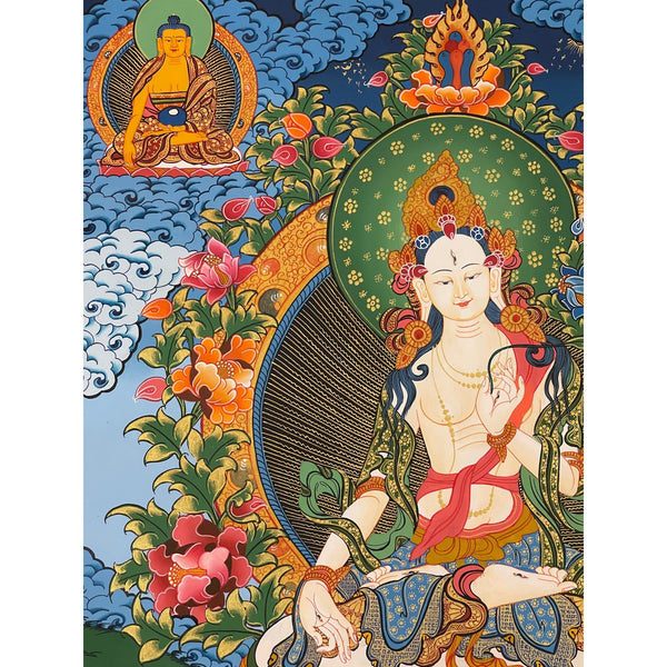 White Tara Thangka - Art Of Tibet