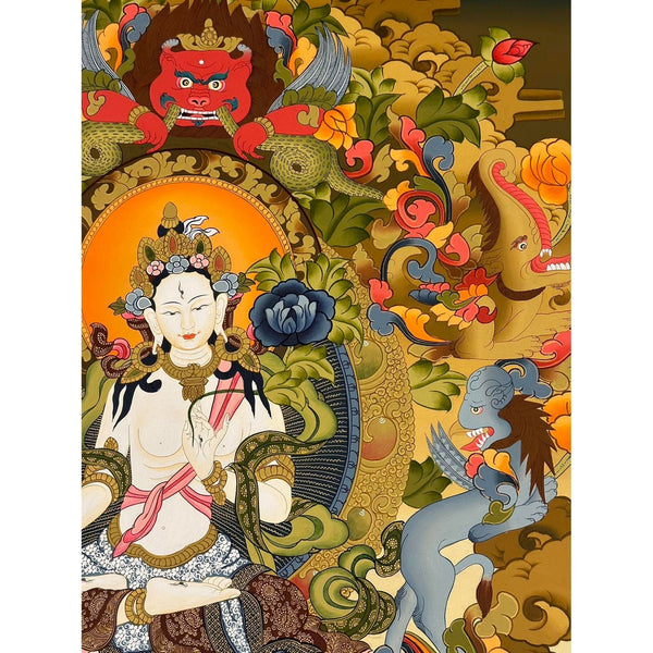 White Tara Thangka - Art Of Tibet