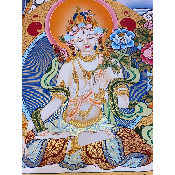 White Tara Thangka - Art Of Tibet