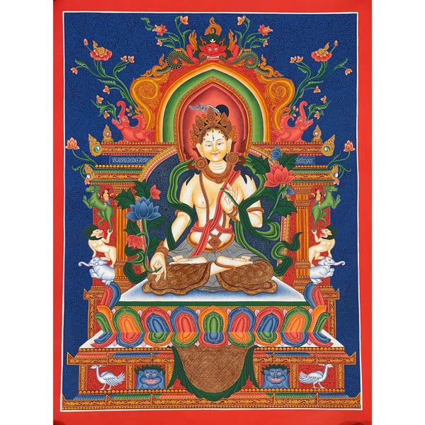 White Tara Thangka - Art Of Tibet