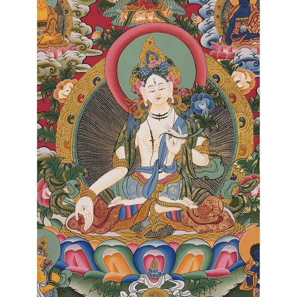 White Tara Thangka - Art Of Tibet