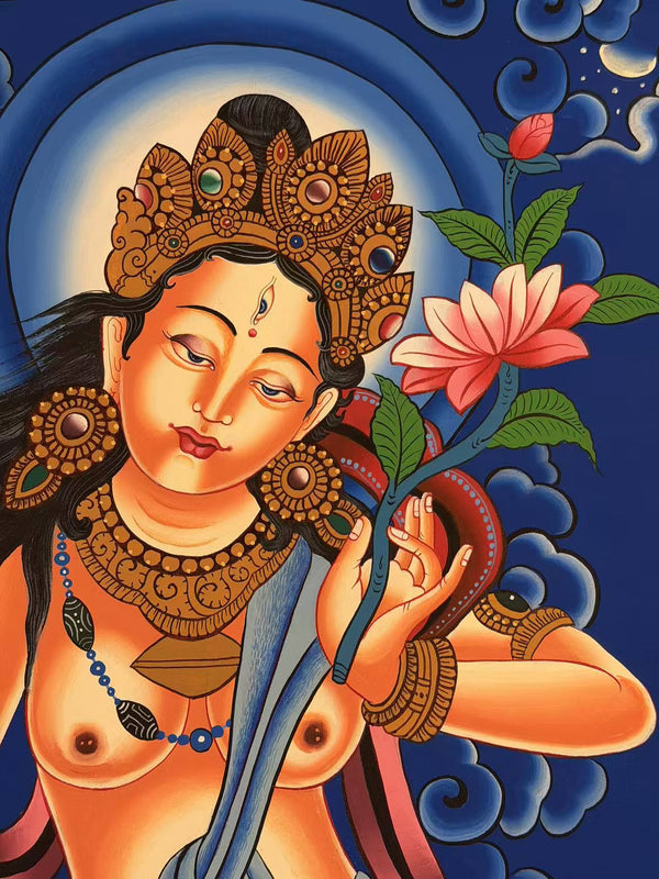 White Tara Thangka - Art Of Tibet