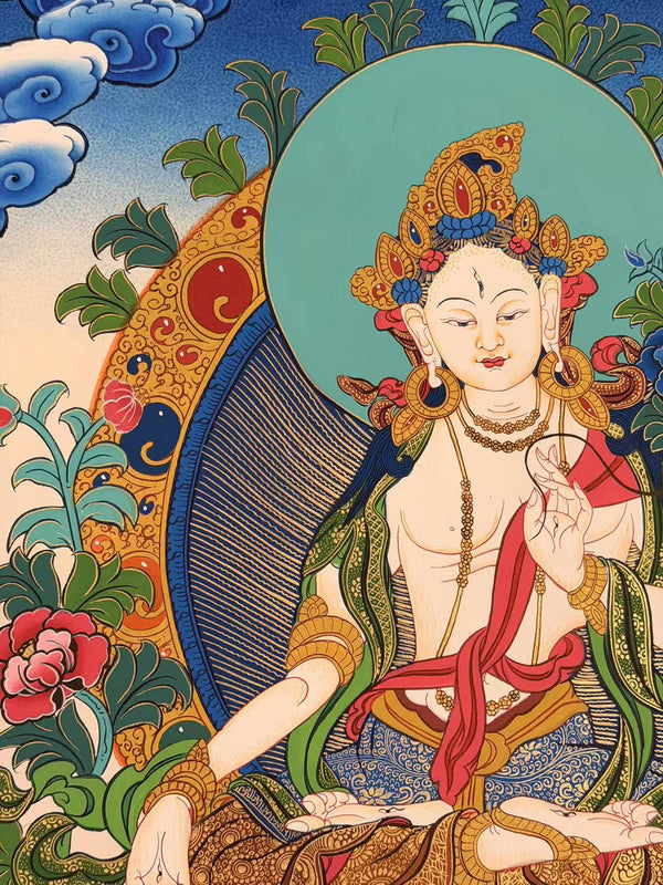 White Tara Thangka - Art Of Tibet