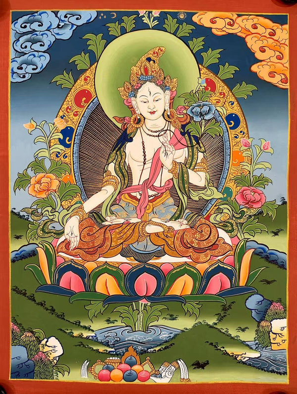 White Tara Thangka - Art Of Tibet