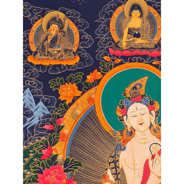 White Tara Thangka - Art Of Tibet