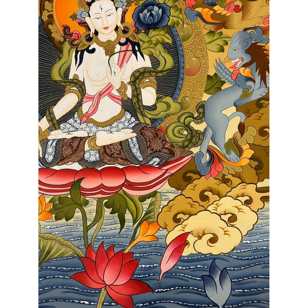 White Tara Thangka - Art Of Tibet