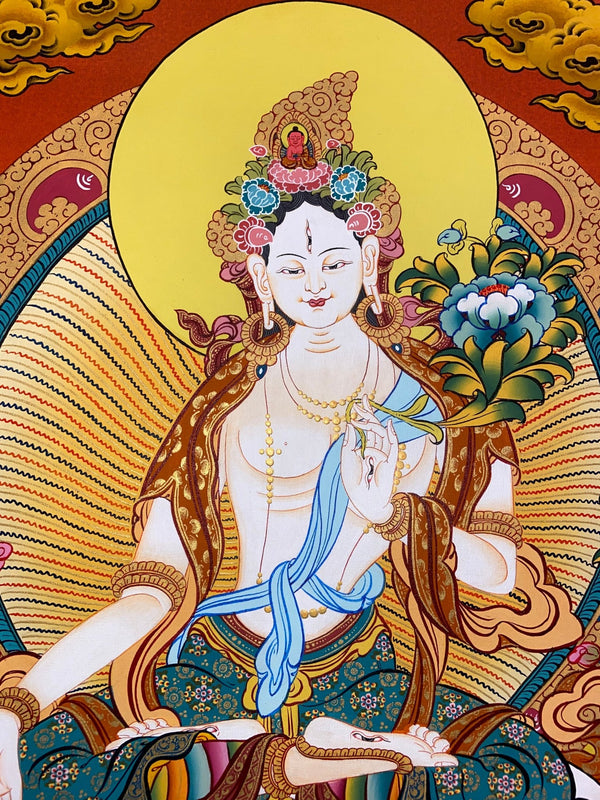 White Tara Thangka - Art Of Tibet