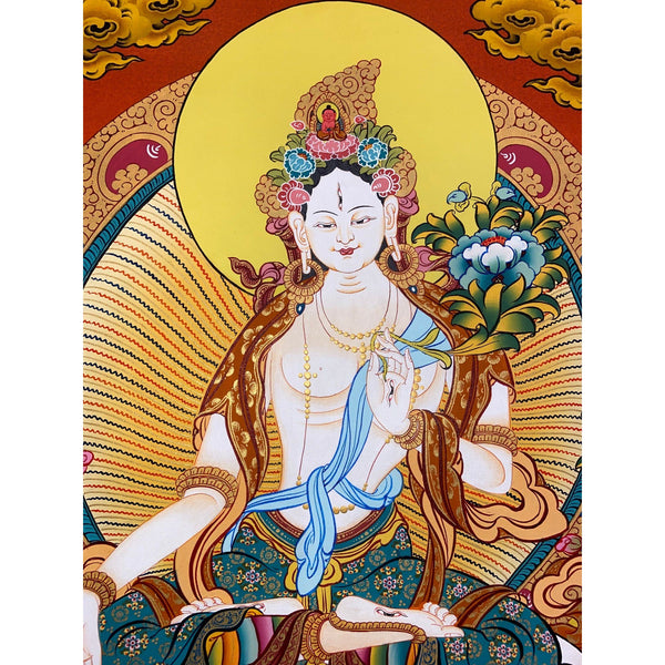 White Tara Thangka - Art Of Tibet