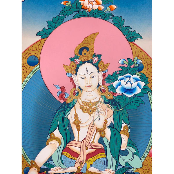 White Tara Thangka - Art Of Tibet