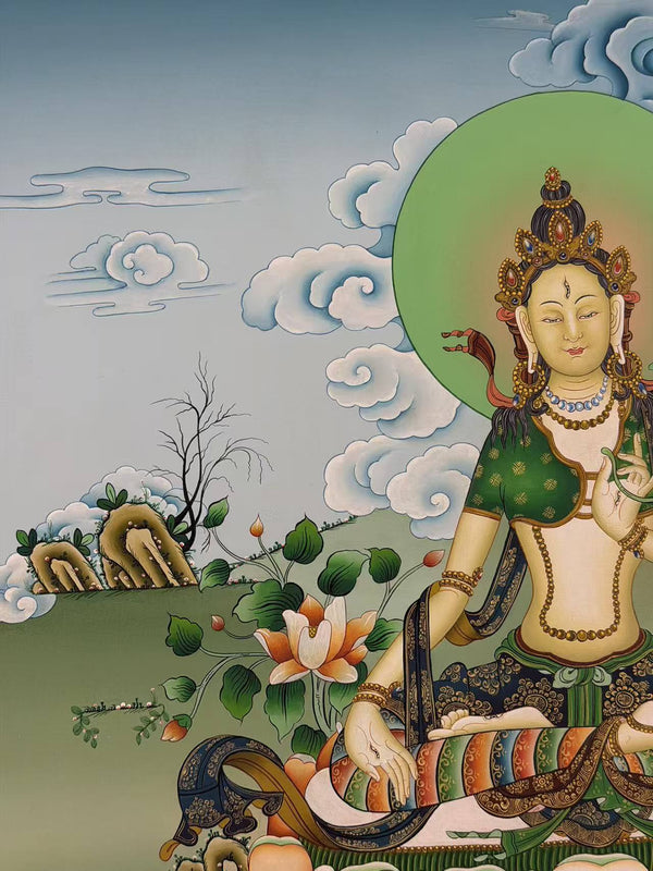 White Tara Thangka - Art Of Tibet