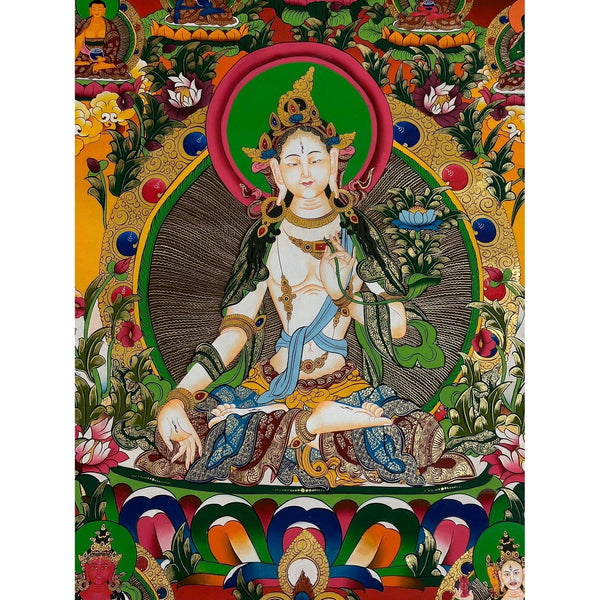 White Tara Thangka - Art Of Tibet