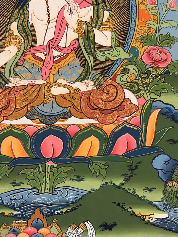 White Tara Thangka - Art Of Tibet