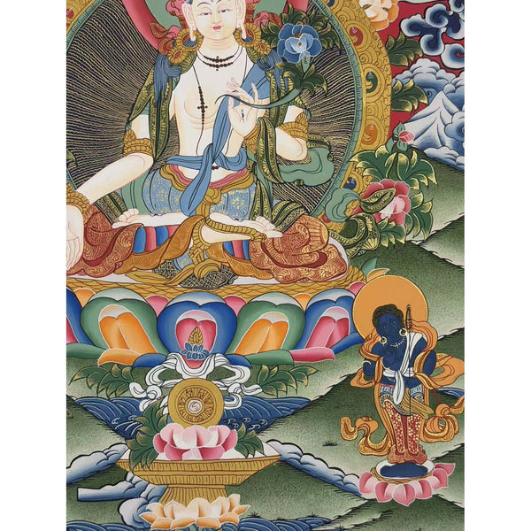White Tara Thangka - Art Of Tibet