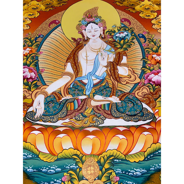 White Tara Thangka - Art Of Tibet