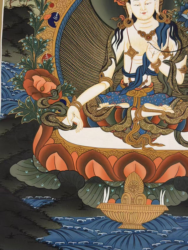 White Tara Thangka - Art Of Tibet