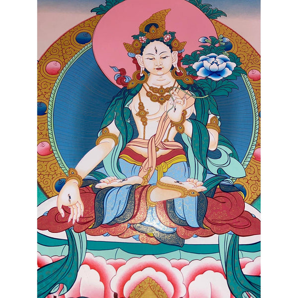 White Tara Thangka - Art Of Tibet