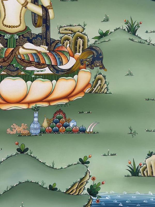 White Tara Thangka - Art Of Tibet