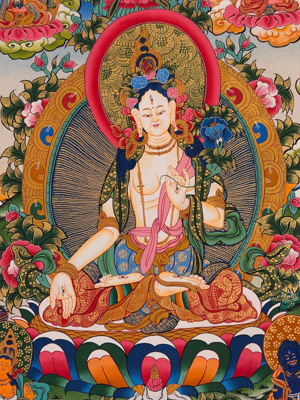 White Tara Thangka - Art Of Tibet