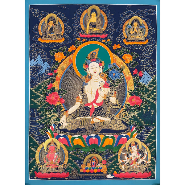 White Tara Thangka - Art Of Tibet