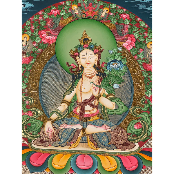 White Tara Thangka - Art Of Tibet