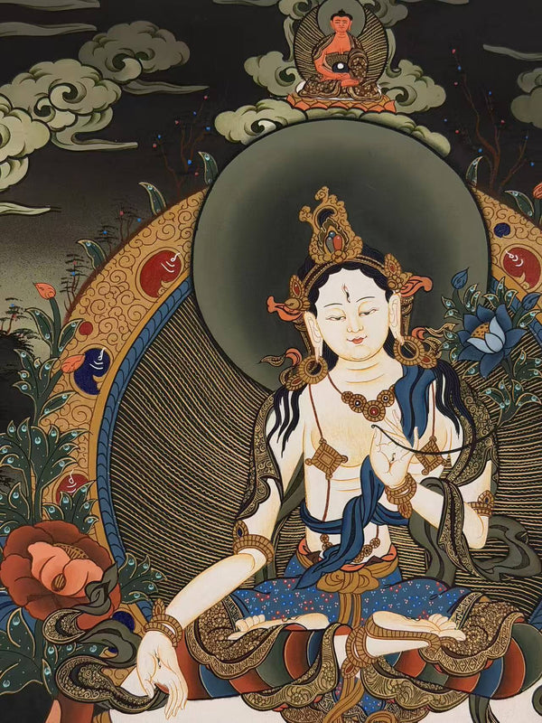 White Tara Thangka - Art Of Tibet