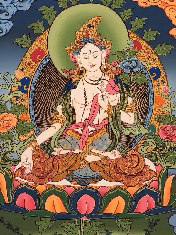 White Tara Thangka - Art Of Tibet