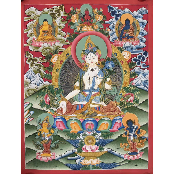 White Tara Thangka - Art Of Tibet