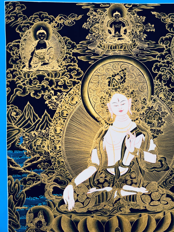White Tara Thangka - Art Of Tibet