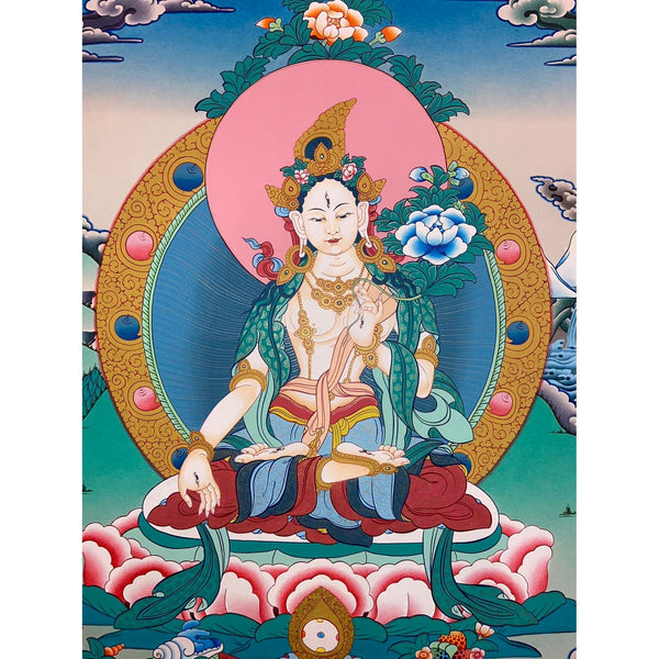 White Tara Thangka - Art Of Tibet