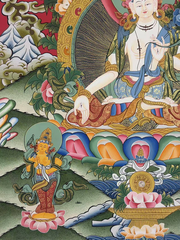 White Tara Thangka - Art Of Tibet