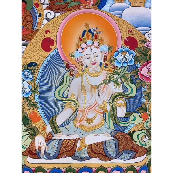 White Tara Thangka - Art Of Tibet