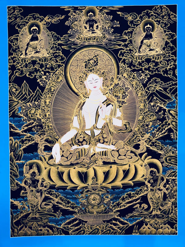 White Tara Thangka - Art Of Tibet