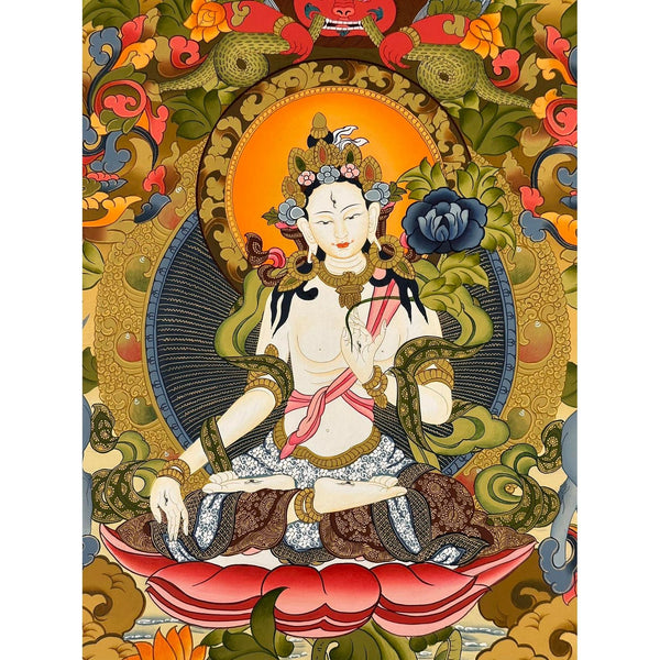 White Tara Thangka - Art Of Tibet