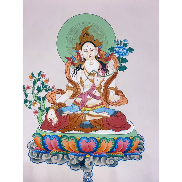 White Tara Thangka - Art Of Tibet