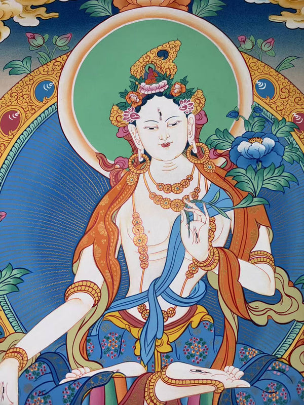 White Tara Thangka - Art Of Tibet