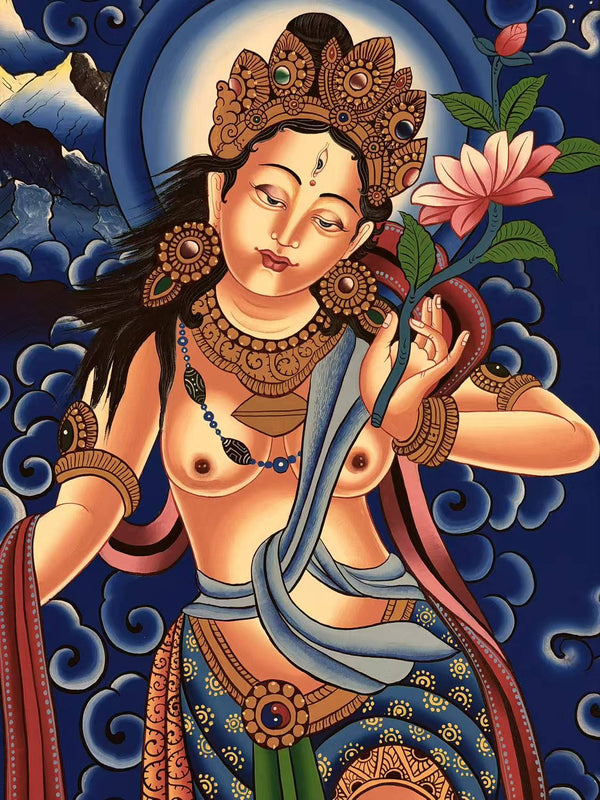 White Tara Thangka - Art Of Tibet