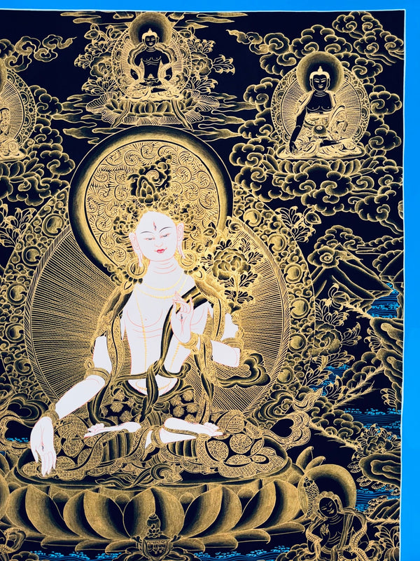 White Tara Thangka - Art Of Tibet