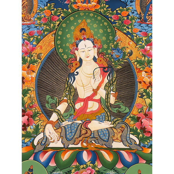White Tara Thangka - Art Of Tibet